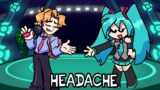 Friday night funkin – Headache(new) but it's a Hatsune Miku and Senpai cover