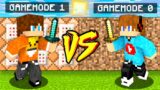 GAMEMODE 1 vs GAMEMODE 0 | BAZA vs BAZA w Minecraft CHALLANGE!