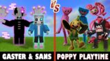 Gaster & Sans vs. Team Bunzo Bunny (Poppy Playtime) | Minecraft (FATHER & SON BATTLE!)