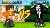 HACKER vs GAMEMODE 1 | BAZA vs BAZA w Minecraft CHALLANGE!