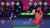 HORROR PEPPA PIG and SONIC FNF BATTLE