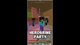 Herobrine and Female Herobrine Party in Minecraft #shorts