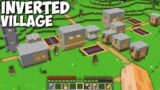 How UPSIDE-DOWN VILLAGE spawn in my Minecraft World ??? Inverted Villager House Challenge !!!
