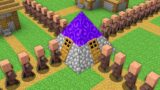 How Villager to BUILD NEW TRIANGLE PORTAL HOUSE in Minecraft! VILLAGER PORTAL HOUSE MINECRAFT