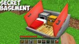 How to LIVE inside SECRET BASEMENT in Minecraft ! SMALLEST BASE !