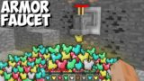 How to found RARE ENDLESS ARMOR FAUCET in Minecraft ! PROTECTED AROMOR !