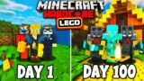 I Spent 100 Days in LEGO MODDED Minecraft WITH FRIENDS!