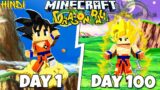 I Survived 100 Days In DRAGON BALL Z Of MINECRAFT…(HINDI)