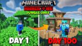 I Survived 100 Days In JUNGLE Only World In Minecraft Hardcore | Hindi