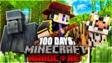 I Survived 100 Days as a HUNTER in Hardcore Minecraft…