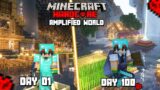 I Survived 100 Days in Amplified World On Minecraft Hardcore (Hindi) part-02