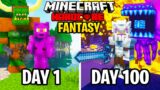 I Survived 100 Days in a FANTASY REALM in Hardcore Minecraft… Here's What Happened