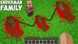 I found SECRET SCARY ENDERMAN FAMILY PIT in Minecraft ! DEAD ENDERMAN !