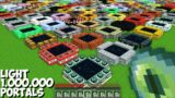 I light 1000 NEW ENDER PORTALS AT ONCE in Minecraft ! ENDLESS DIMENSION !
