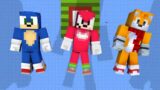 Knuckles, Sonic And Tails dancing meme top  / (Minecraft Animation) FNF