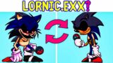 Lord X + Sonic.Exe = Lornic.Exx? FNF Swap Characters (Friday Night Funkin Swap Heroes)