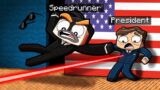 Manhunt but Speedrunner Protects the PRESIDENT! (Minecraft)