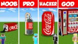 Minecraft Battle: NOOB vs PRO vs HACKER vs GOD: COCA COLA HOUSE BASE BUILD CHALLENGE / Animation