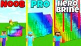 Minecraft Battle: NOOB vs PRO vs HEROBRINE: RAINBOW SPECTRITE BASE HOUSE BUILD CHALLENGE / Animation