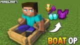 Minecraft But Boats give OP ITEMS…