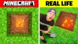 Minecraft, But I Dig Down In Real Life