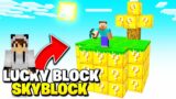 Minecraft, But It's Lucky Block Sky Block With @DAB BOY