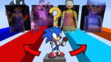 Minecraft FNF Sonic: DO NOT CHOOSE THE WRONG PORTAL (Carol OR Daddy OR Squid Game Doll OR Huggy ?)