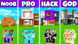 Minecraft: MODERN VILLA PRIME BUILD CHALLENGE – NOOB vs PRO vs HACKER vs GOD