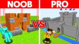 Minecraft NOOB vs PRO: SAFEST CASTLE BUILD CHALLENGE