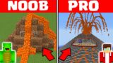 Minecraft NOOB vs PRO: SAFEST VOLCANO HOUSE BASE by Mikey Maizen and JJ (Maizen Parody)