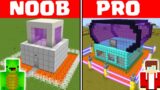 Minecraft NOOB vs PRO: SAFEST ZOMBIE SECURITY HOUSE BUILD CHALLENGE by JJ and Mikey  (Maizen Parody)