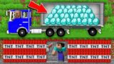 Minecraft NOOB vs PRO WHY NOOB BLOW UP DIAMOND TRUCK AND ROB VILLAGER Challenge 100% trolling