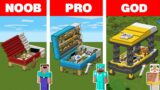 Minecraft NOOB vs PRO vs GOD: BED HOUSE BUILD CHALLENGE / Animation