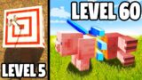 Minecraft REALISTIC Trick Shots! (Level 1 To Level 100)