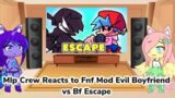 Mlp Crew Reacts to Fnf Mod Evil Boyfriend vs Bf Escape (Gacha Club Au)