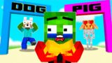 Monster School : Baby Zombie x Squid Game Doll Animal Run Challenge  – Minecraft Animation