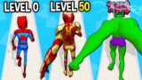 Monster School: Big Muscle SuperHero GamePlay Mobile Game Runner Max Level LVL – Minecraft Animation