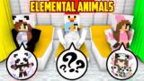 Monster School : CUTE ANIMAL GIRL & BABY ELEMENTAL CHALLENGE – Minecraft Animation