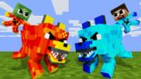 Monster School : Fire Baby Zombie Become King Because Mother Wolf – Sad Story – Minecraft Animation