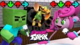 Monster School: Friday Night Funkin' VS Bunzo Bunny + Mommy Long Legs 2 | Minecraft Animation