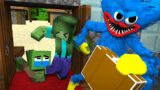 Monster School: Poor Baby Zombie and Bad Stepfather Huggy Wuggy – Sad Story | Minecraft Animation