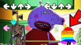 Peppa Pig.EXE Horror Friday Night Funkin Story with Siren Head and Pop It!