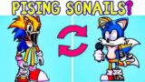 Pibby Sonic + Tails Chasing = Pising Sonils? FNF Swap Characters (Friday Night Funkin Swap Heroes)