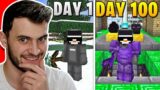 Reacting to my FIRST 100 DAYS in Hardcore Minecraft!