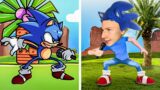 Real Life VS FNF Animation | Sonic | Corrupted Data