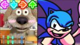 Talking Ben React to Sonic 4 | FNF Characters | FNF Meme Playground test
