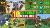 Top 10 survival mods for minecraft pocket edition || Best Minecraft mods 1.18|| Addon Minecraft 1.18