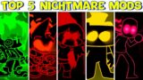 Top 5 Nightmare Mods Friday Night Funkin'