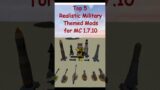 Top 5 Realistic Military Mods for Minecraft #shorts || Most Realistic Military Mods for Minecraft