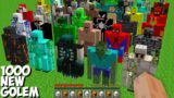 What do these 1000 NEW GOLEMS in Minecraft ! INCRDIBLY GOLEMS !